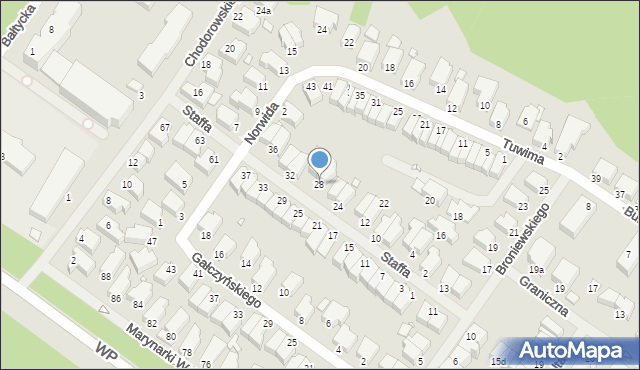 Świnoujście, Staffa Leopolda, 28, mapa Świnoujście