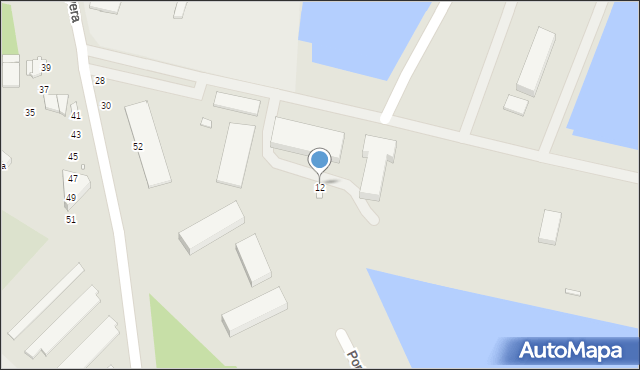 Świnoujście, Steyera Włodzimierza, kadm., 12, mapa Świnoujście