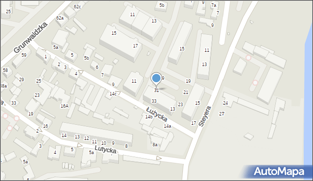 Świnoujście, Steyera Włodzimierza, kadm., 31, mapa Świnoujście