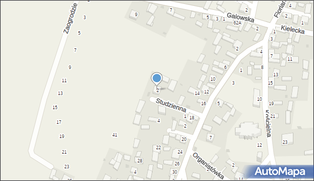Szaniec, Studzienna, 2, mapa Szaniec