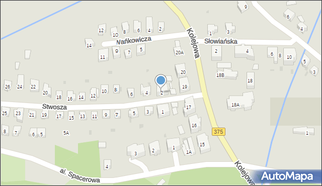 Szczawno-Zdrój, Stwosza Wita, 2, mapa Szczawno-Zdrój