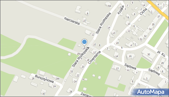 Szczebrzeszyn, Stara Rozłopska, 16, mapa Szczebrzeszyn