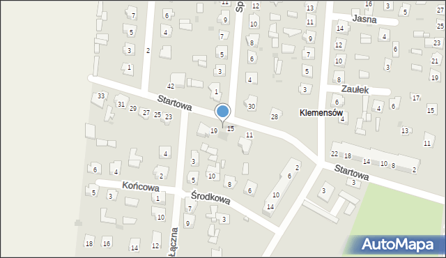 Szczebrzeszyn, Startowa, 17, mapa Szczebrzeszyn
