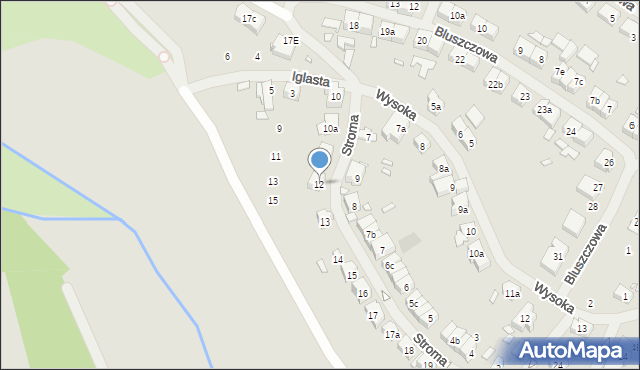 Szczecin, Stroma, 12, mapa Szczecina