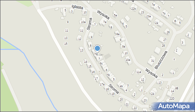 Szczecin, Stroma, 7a, mapa Szczecina