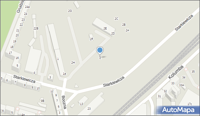 Szczecin, Starkiewicza Witolda, 2, mapa Szczecina