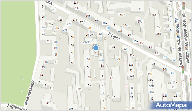 Szczecin, Strzelecka, 2-OF, mapa Szczecina