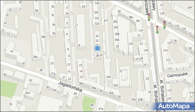 Szczecin, Strzelecka, 30, mapa Szczecina