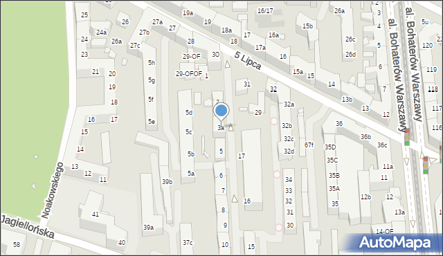 Szczecin, Strzelecka, 3a, mapa Szczecina