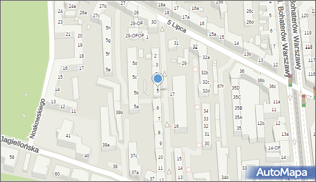 Szczecin, Strzelecka, 5, mapa Szczecina