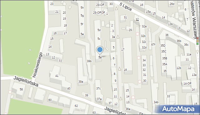 Szczecin, Strzelecka, 5a, mapa Szczecina