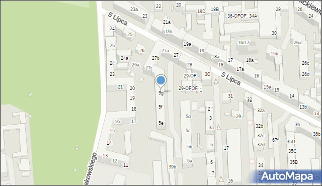 Szczecin, Strzelecka, 5g, mapa Szczecina