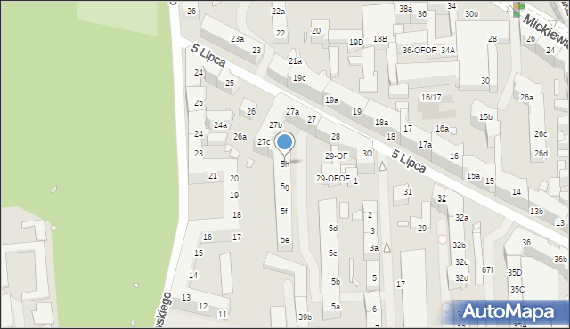 Szczecin, Strzelecka, 5h, mapa Szczecina