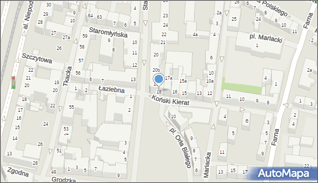 Szczecin, Staromłyńska, 18, mapa Szczecina