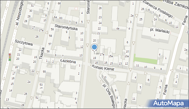 Szczecin, Staromłyńska, 20c, mapa Szczecina