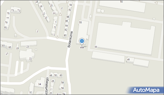 Szczecin, Struga Andrzeja, 44a, mapa Szczecina