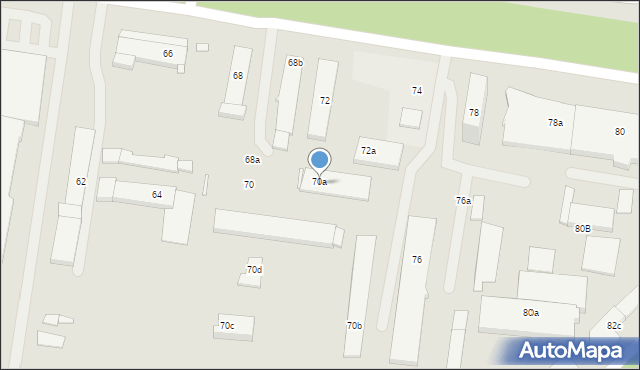 Szczecin, Struga Andrzeja, 70a, mapa Szczecina