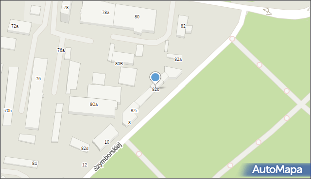 Szczecin, Struga Andrzeja, 82b, mapa Szczecina