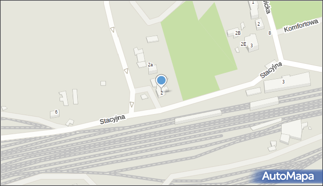 Szczecin, Stacyjna, 2, mapa Szczecina