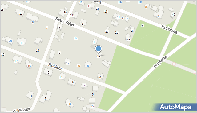 Szczecin, Stary Szlak, 1a, mapa Szczecina