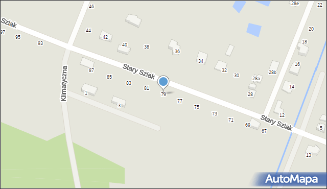 Szczecin, Stary Szlak, 79, mapa Szczecina