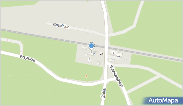 Szczecin, Stacja PKP Zdunowo, 2b, mapa Szczecina