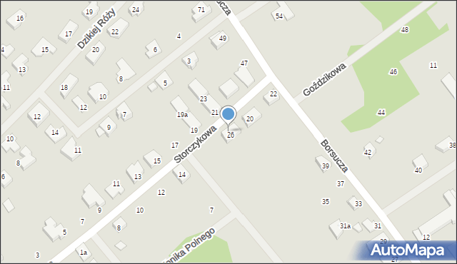 Szczecin, Storczykowa, 18, mapa Szczecina