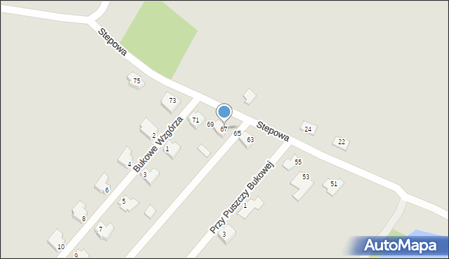 Szczecin, Stepowa, 67, mapa Szczecina