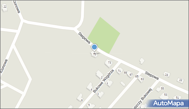 Szczecin, Stepowa, 75, mapa Szczecina
