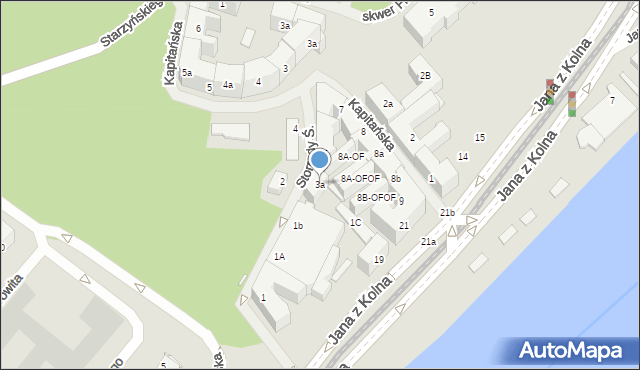 Szczecin, Storrady Świętosławy, 3a, mapa Szczecina