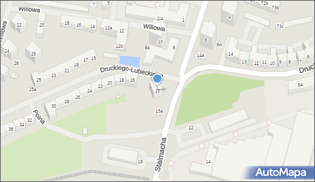 Szczecin, Stalmacha Pawła, 15, mapa Szczecina