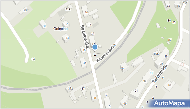 Szczecin, Strzałowska, 11, mapa Szczecina