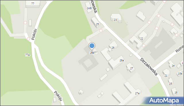 Szczecin, Strzałowska, 26b, mapa Szczecina