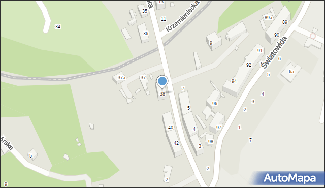 Szczecin, Strzałowska, 38, mapa Szczecina