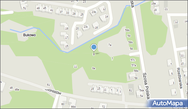 Szczecin, Strzelców Karpackich, 9, mapa Szczecina