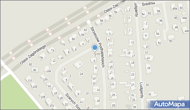 Szczecin, Strzelców Podhalańskich, 2, mapa Szczecina