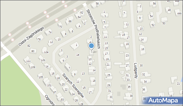 Szczecin, Strzelców Podhalańskich, 8, mapa Szczecina