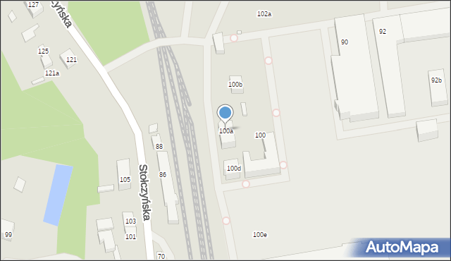 Szczecin, Stołczyńska, 100a, mapa Szczecina