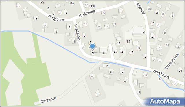 Szczepańcowa, Strażacka, 5, mapa Szczepańcowa