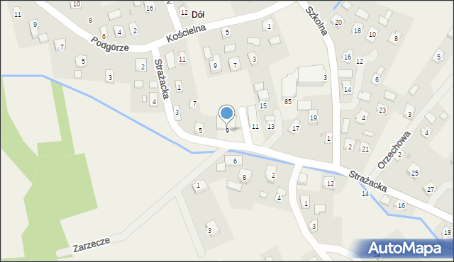 Szczepańcowa, Strażacka, 9, mapa Szczepańcowa