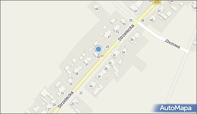 Szczepanek, Strzelecka, 41, mapa Szczepanek