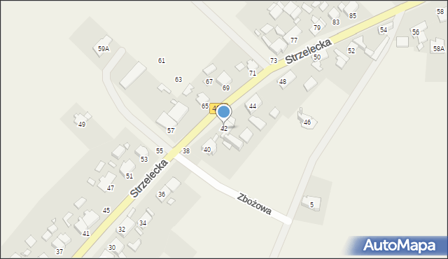 Szczepanek, Strzelecka, 42, mapa Szczepanek