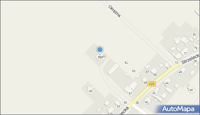 Szczepanek, Strzelecka, 59A, mapa Szczepanek