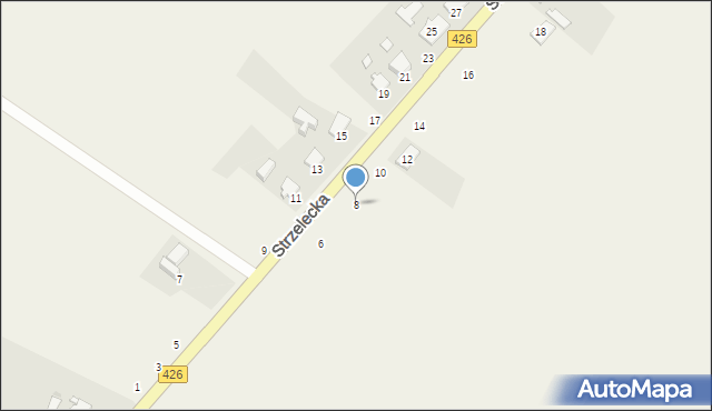 Szczepanek, Strzelecka, 8, mapa Szczepanek