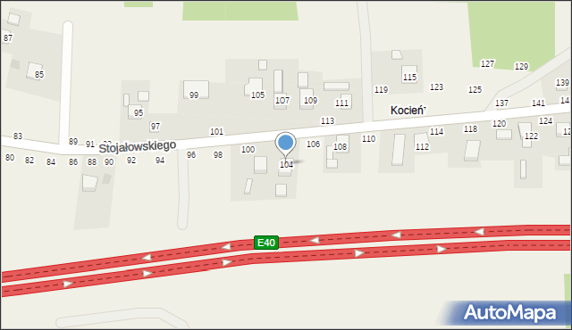 Szczepanów, Stojałowskiego Stanisława, ks., 104, mapa Szczepanów