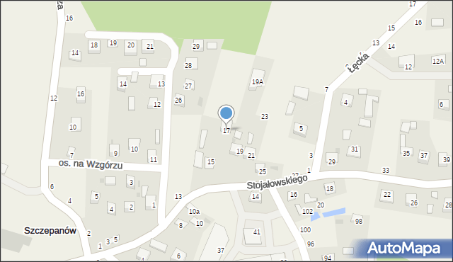 Szczepanów, Stojałowskiego Stanisława, ks., 17, mapa Szczepanów