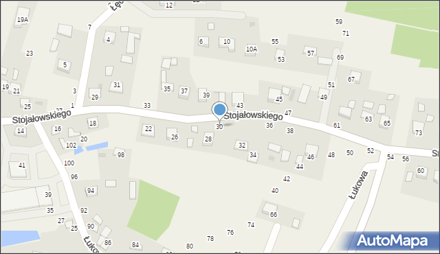 Szczepanów, Stojałowskiego Stanisława, ks., 30, mapa Szczepanów