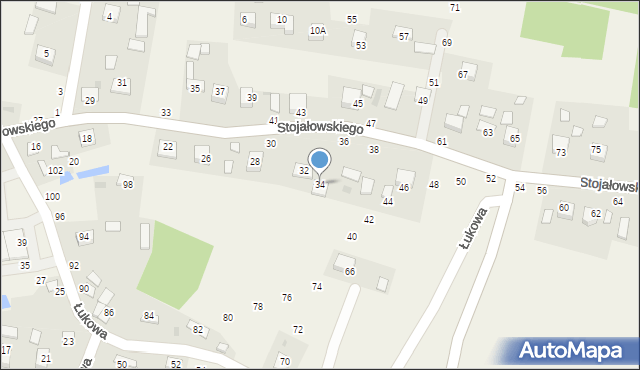 Szczepanów, Stojałowskiego Stanisława, ks., 34, mapa Szczepanów