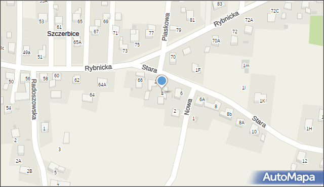 Szczerbice, Stara, 4, mapa Szczerbice