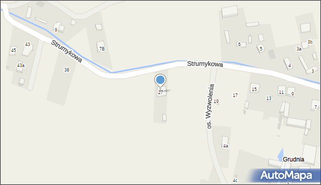 Szczerców, Strumykowa, 27, mapa Szczerców